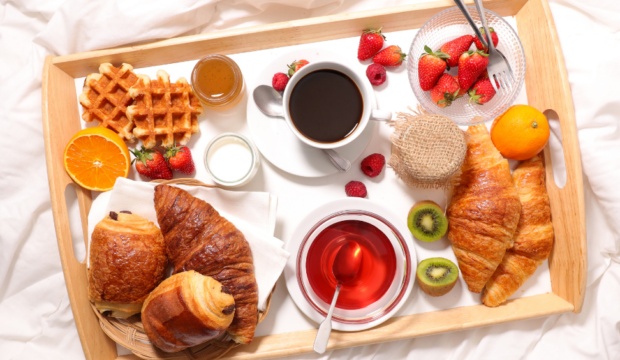 Fathers day breakfast in bed