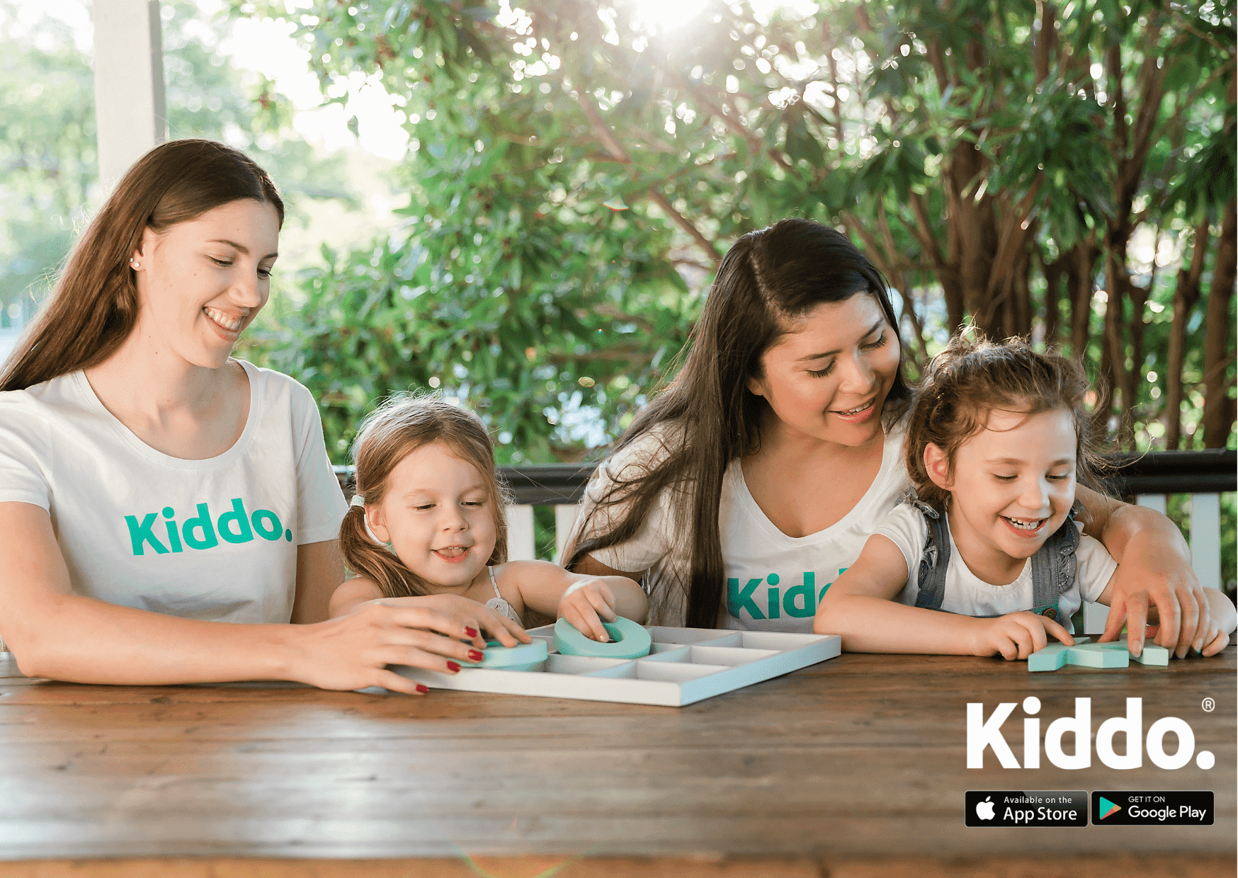 Kiddo babysitters playing with children